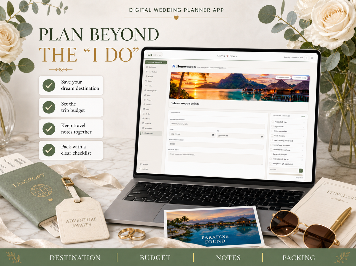 Wedding Planner App — Honeymoon planner
