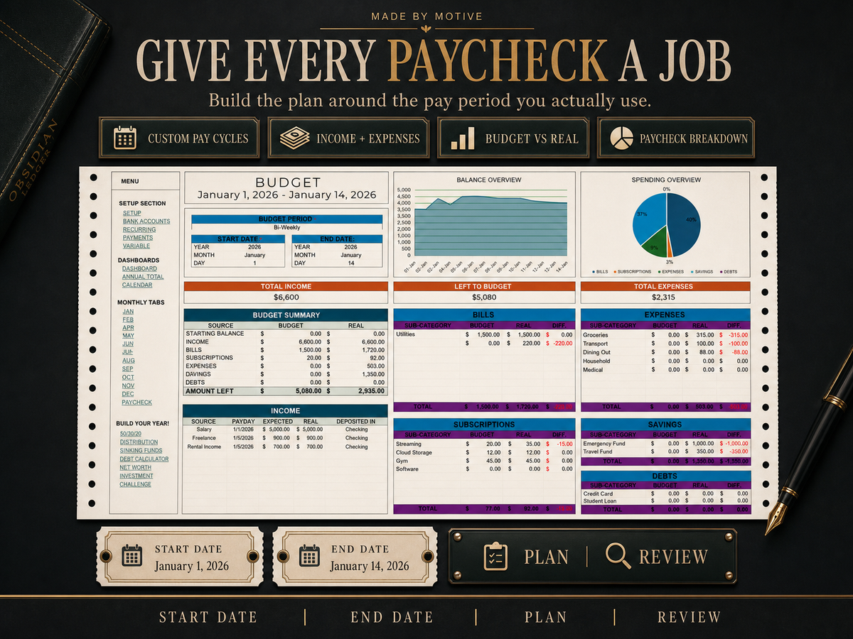 Ultimate Budget Planner — Paycheck planner