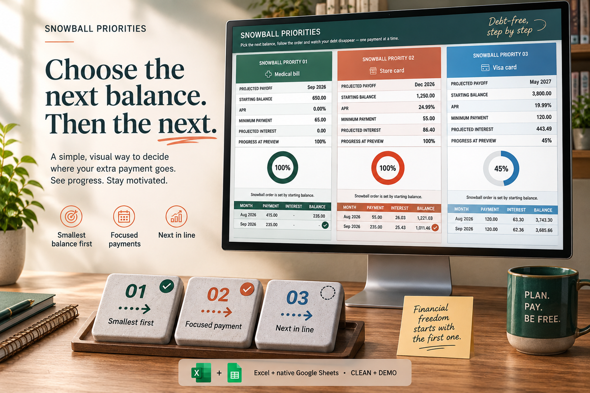 Debt Snowball Calculator — preview image 3 of 8