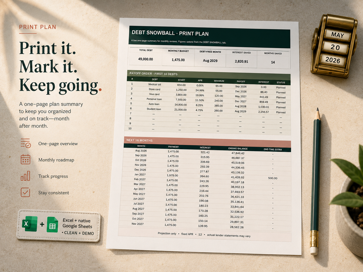 Debt Snowball Calculator — preview image 8 of 8