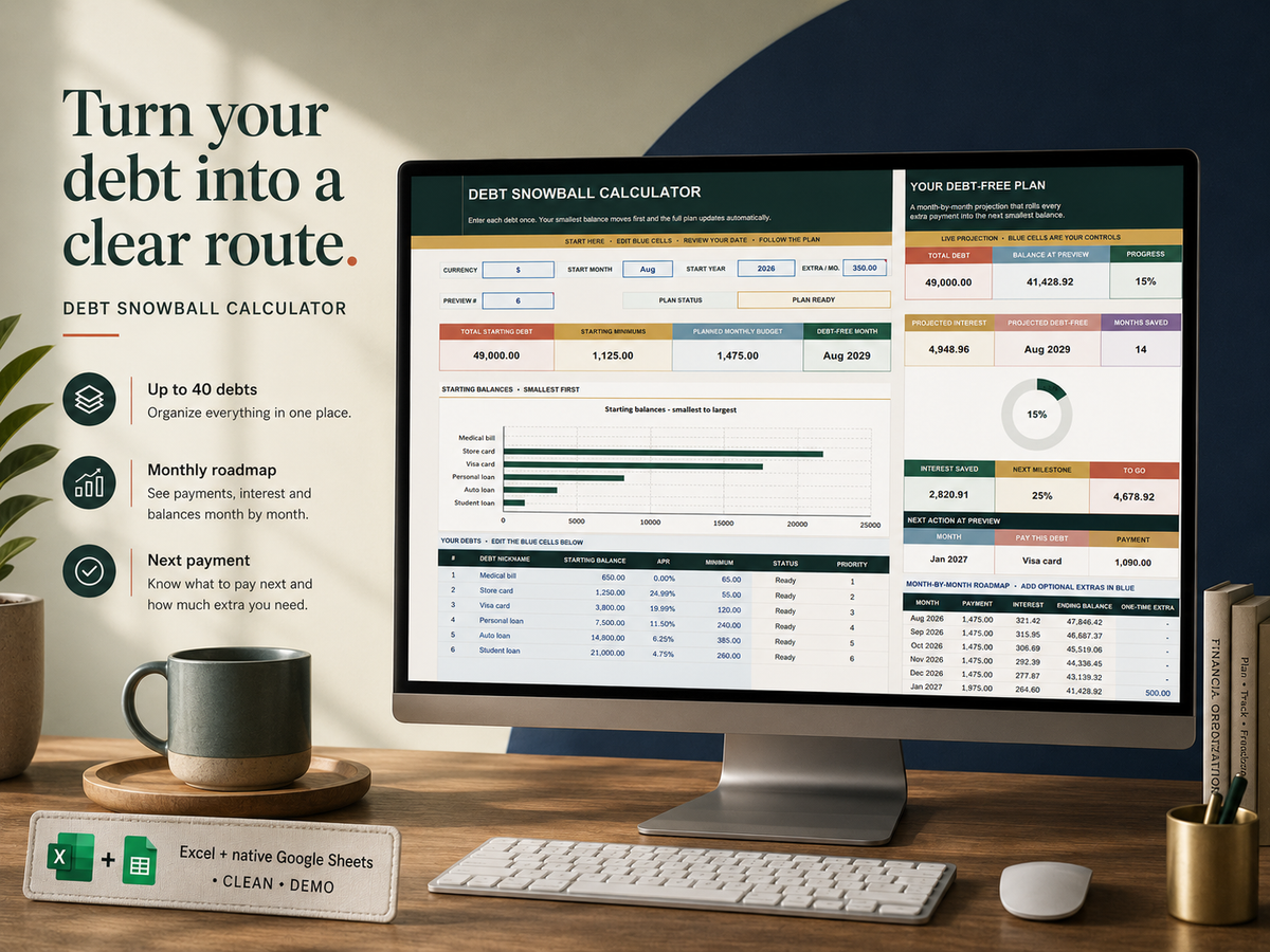 Debt Snowball Calculator — preview image 7 of 8