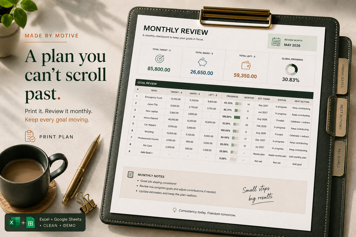 Savings Tracker Spreadsheet — preview image 3 of 4