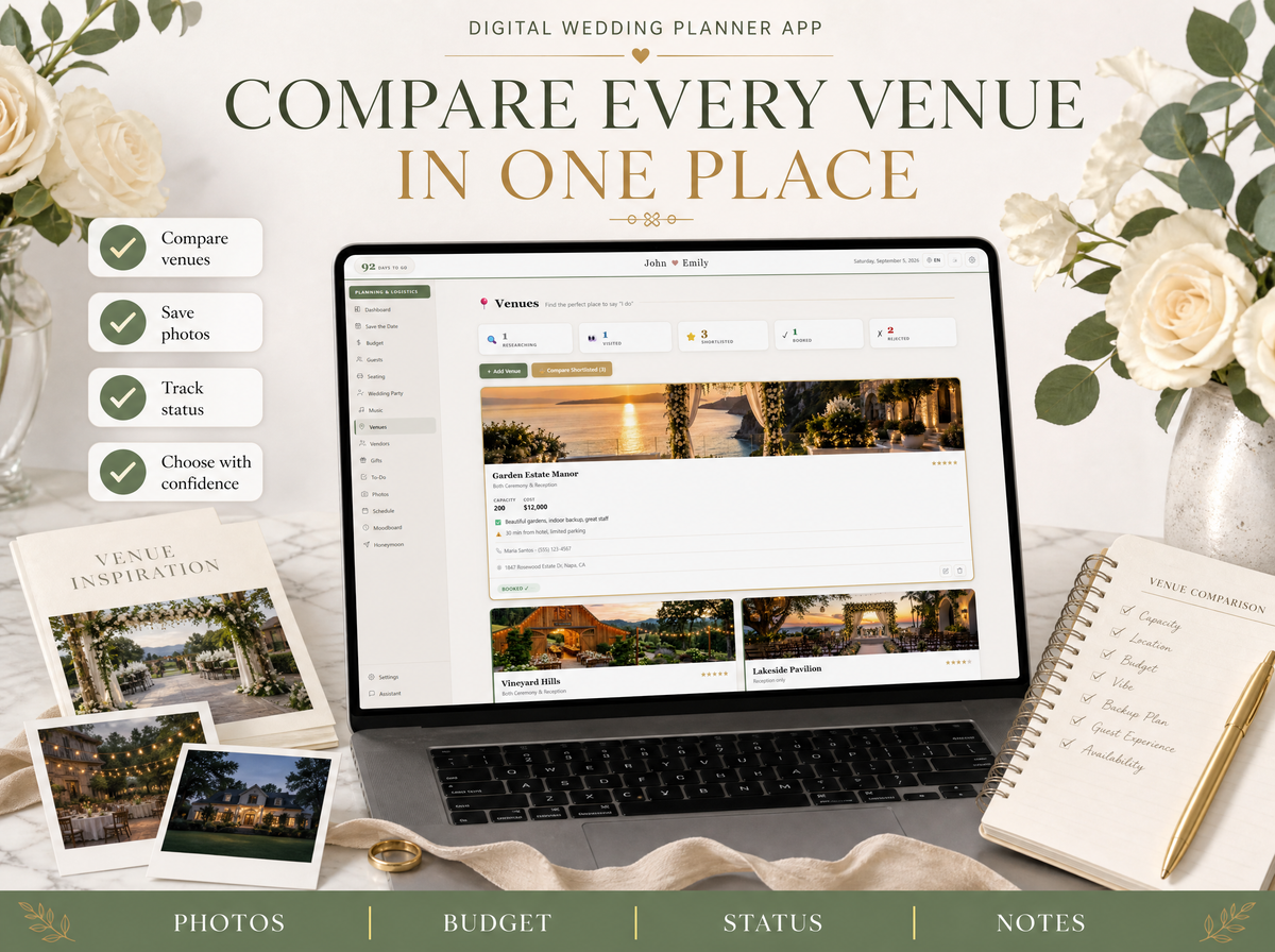 Wedding Planner App — Venues and visual planning