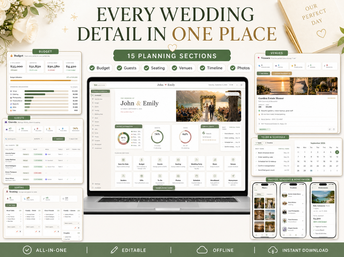 Wedding Planner App — Everything included